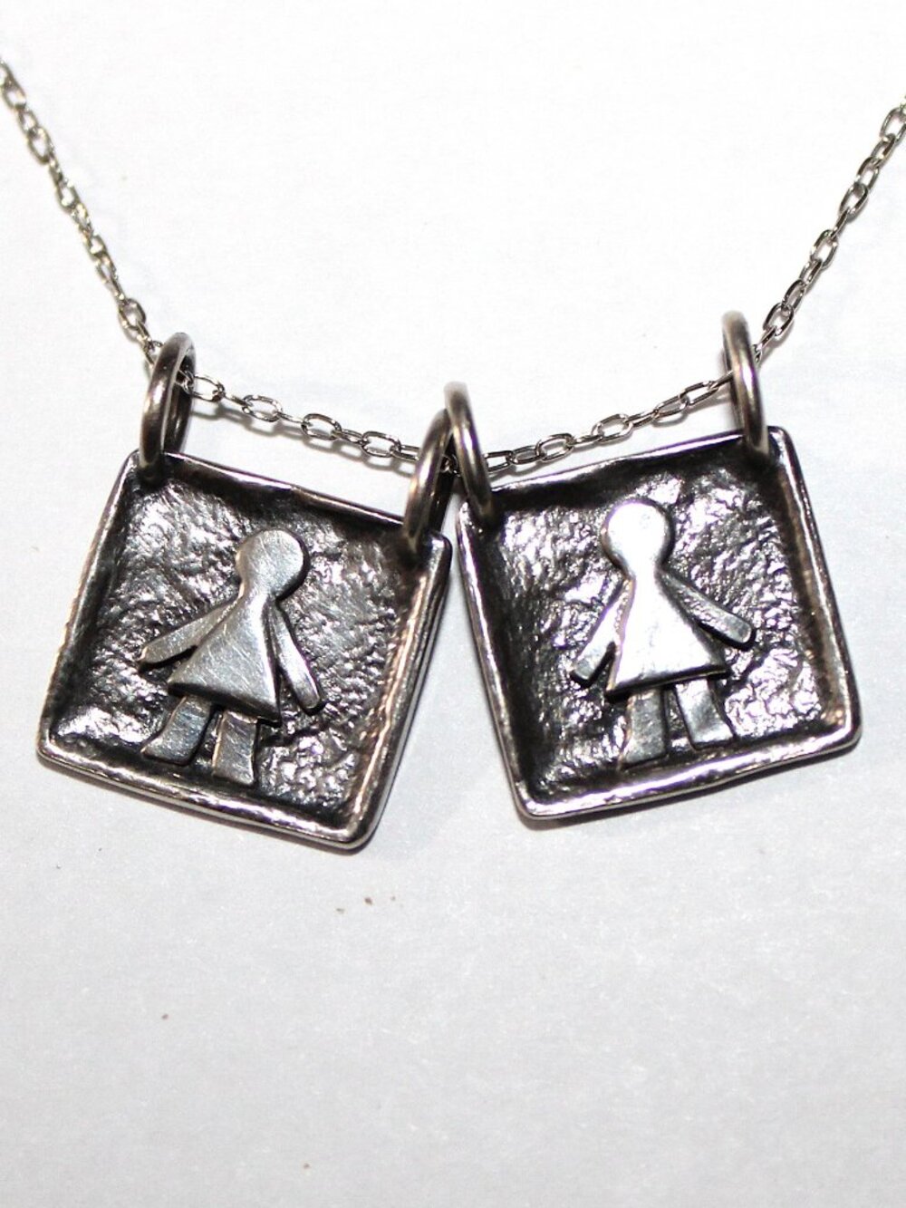 Silpada Sterling Silver Loved One Girl Pendants Necklace 4 Grams